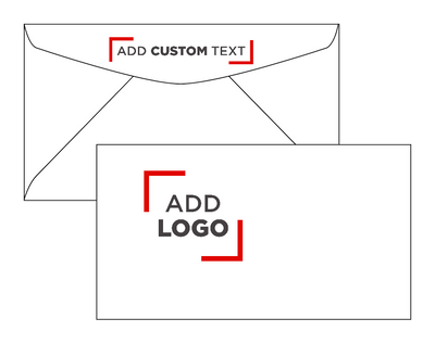White with Security Tint 24lb #6 3/4 Regular Envelopes (3 5/8 x 6 1/2) with Peel & Seal