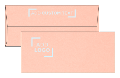Blush Pink 32lb #9 Slimline Square Flap Envelopes (3 7/8 x 8 7/8) with Peel & Seal
