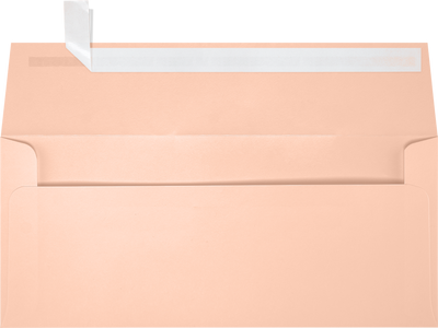 Blush Pink 32lb #9 Slimline Square Flap Envelopes (3 7/8 x 8 7/8) with Peel & Seal
