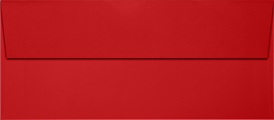 Red 32lb #9 Slimline Square Flap Envelopes (3 7/8 x 8 7/8) with Peel & Seal