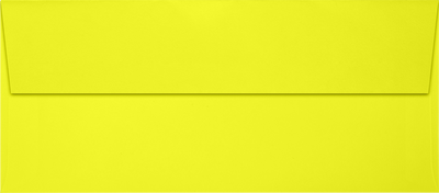 Citrus Yellow 32lb #9 Slimline Square Flap Envelopes (3 7/8 x 8 7/8) with Peel & Seal