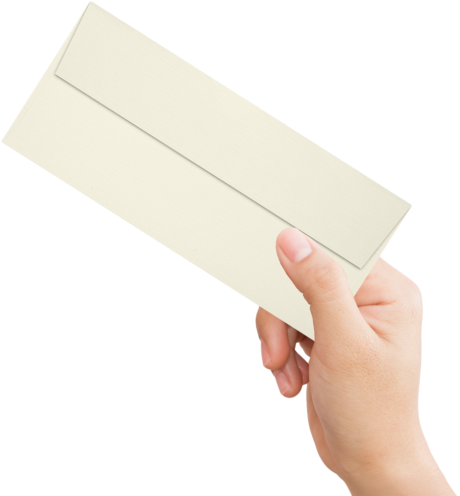 Natural Linen 32lb #9 Slimline Square Flap Envelopes (3 7/8 x 8 7/8) with Peel & Seal