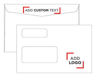 White 24lb T4 Double Window Envelopes (5 3/4 x 9)