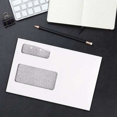 White 24lb T4 Double Window Envelopes (5 3/4 x 9)