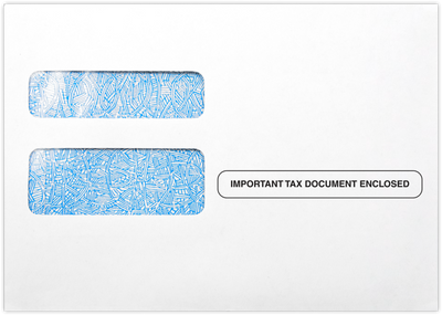Tax Return 24lb W-2 /1099 Double Window Envelopes (5 3/4 x 8)