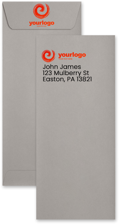 Pastel Gray 24lb #10 Policy Envelopes (4 1/8 x 9 1/2) with Peel & Seal