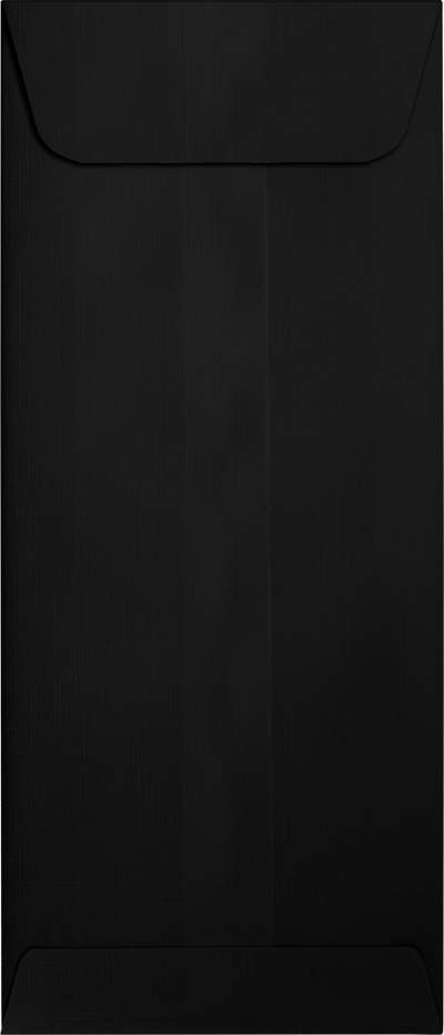 Smooth Midnight Black 32lb #10 Policy Envelopes (4 1/8 x 9 1/2) with Peel & Seal