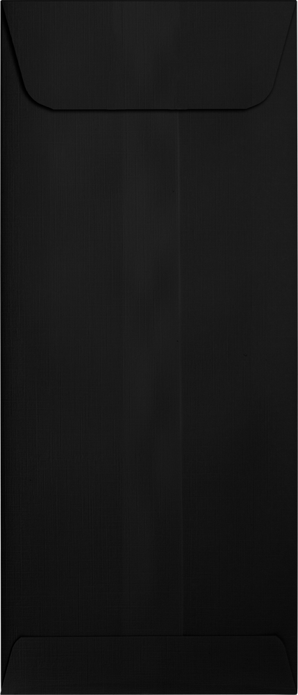 Smooth Midnight Black 32lb #10 Policy Envelopes (4 1/8 x 9 1/2) with Peel & Seal