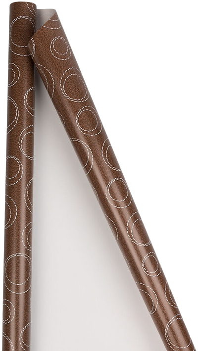 Chocolate Brown Circle Wrapping Paper (125 Sq Ft)
