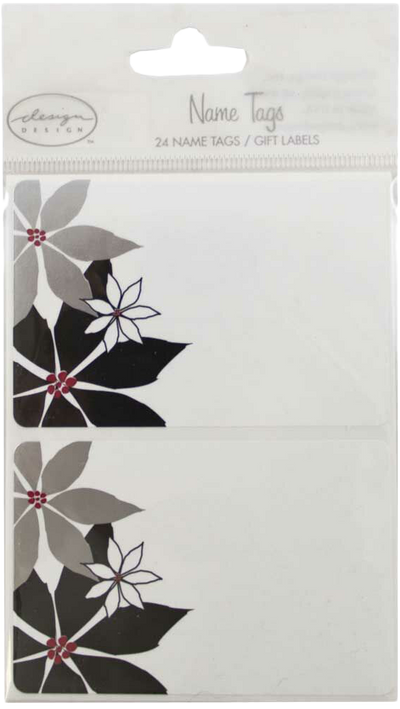 Flowers 2 1/4 x 3 1/2 Christmas Gift Label Stickers