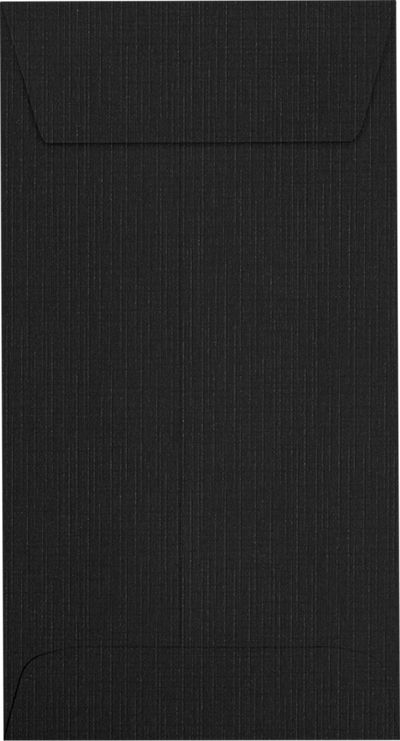 Black Linen 32lb #7 Coin Envelopes (3 1/2 x 6 1/2) with Peel & Seal