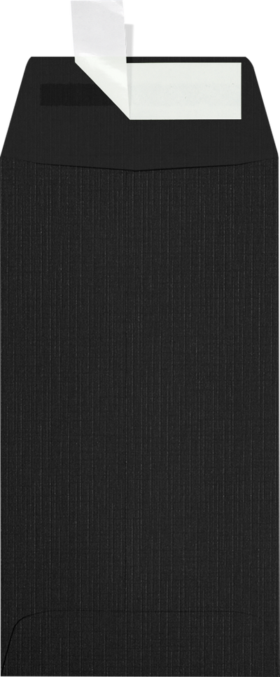 Black Linen 32lb #7 Coin Envelopes (3 1/2 x 6 1/2) with Peel & Seal