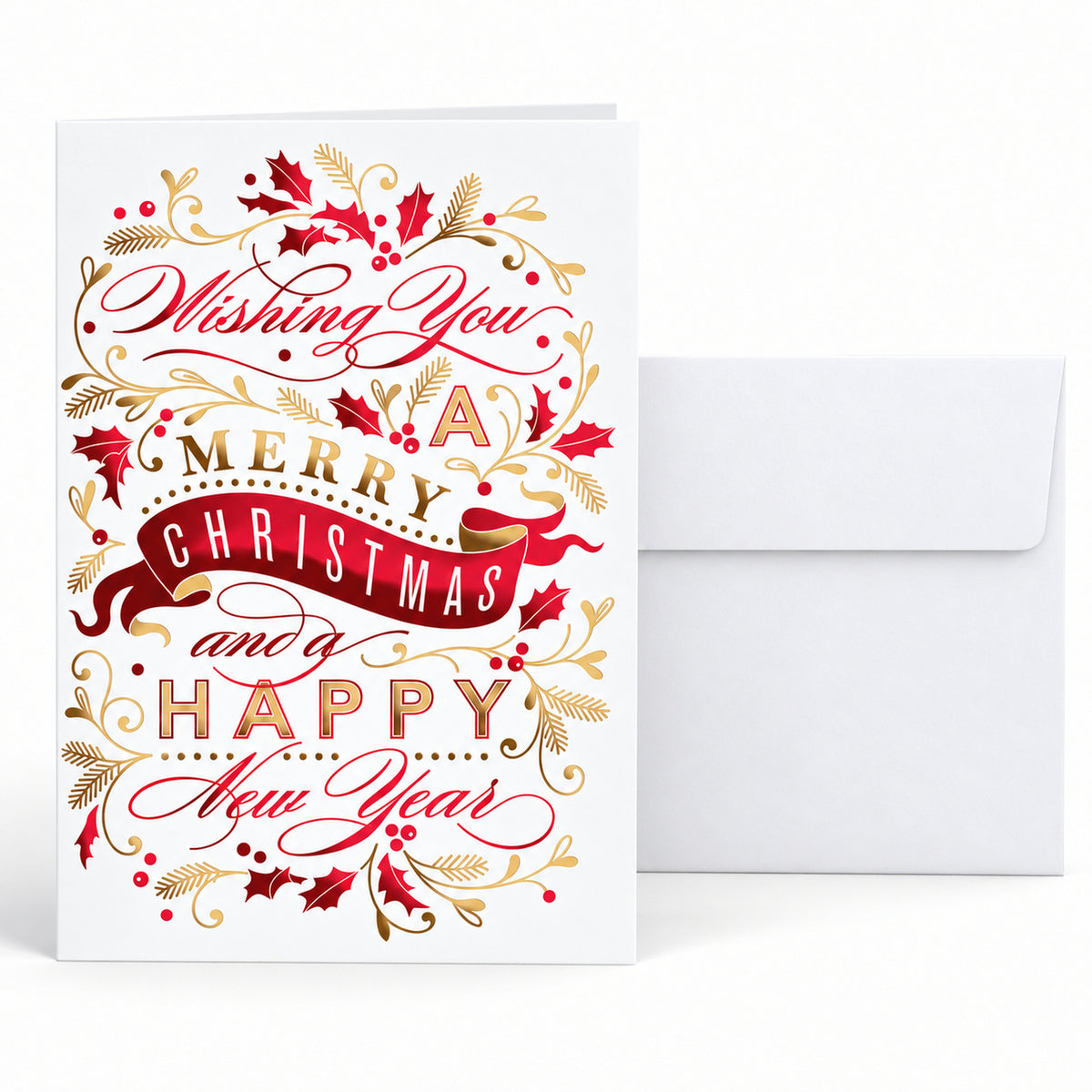 5 x 7 Foldover Card Set 80lb - Christmas Banner