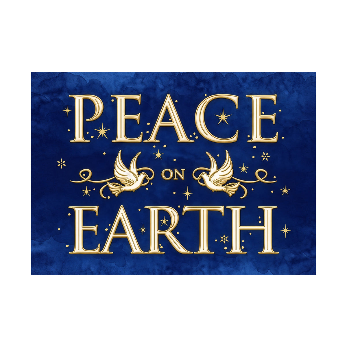 7 x 5 Foldover Card Set 80lb - Peace on Earth Doves