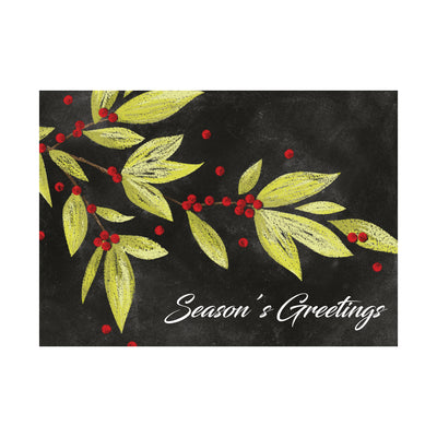 7 x 5 Foldover Card Set 80lb - Holiday Greenery