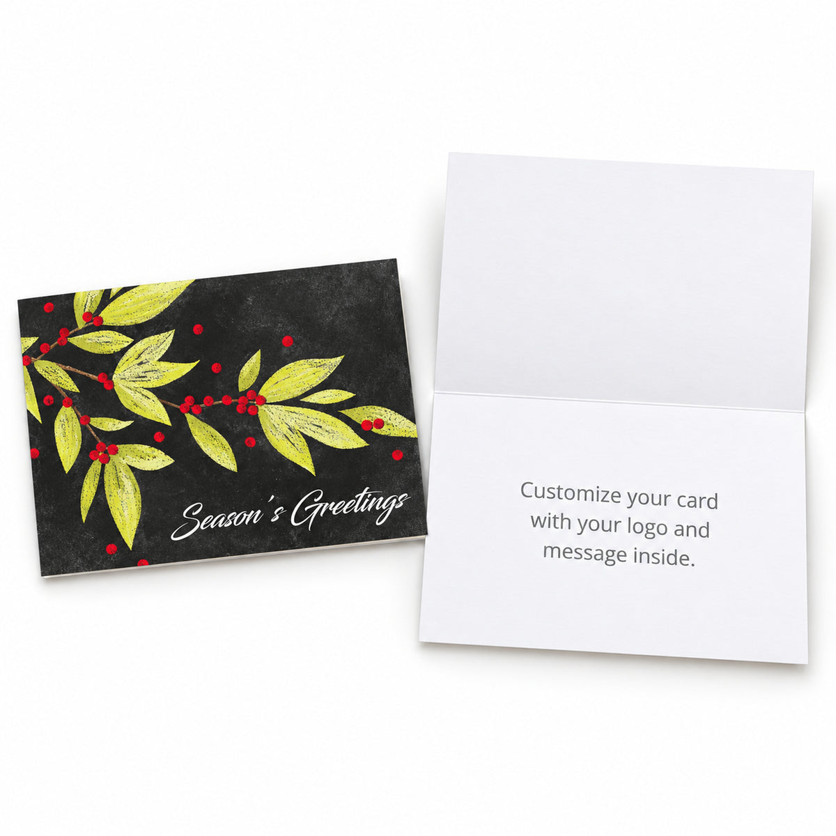 7 x 5 Foldover Card Set 80lb - Holiday Greenery