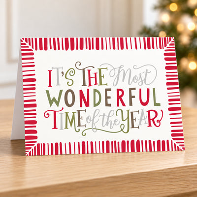7 x 5 Foldover Card Set 80lb - Most Wonderful Time