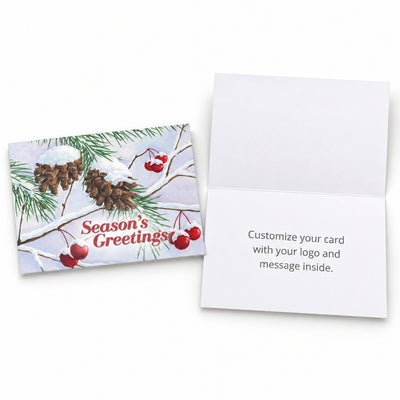7 x 5 Foldover Card Set 80lb - Glistening Pine Cones
