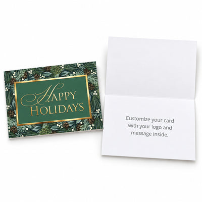 7 x 5 Foldover Card Set 80lb - Nostalgic Holiday Greenery
