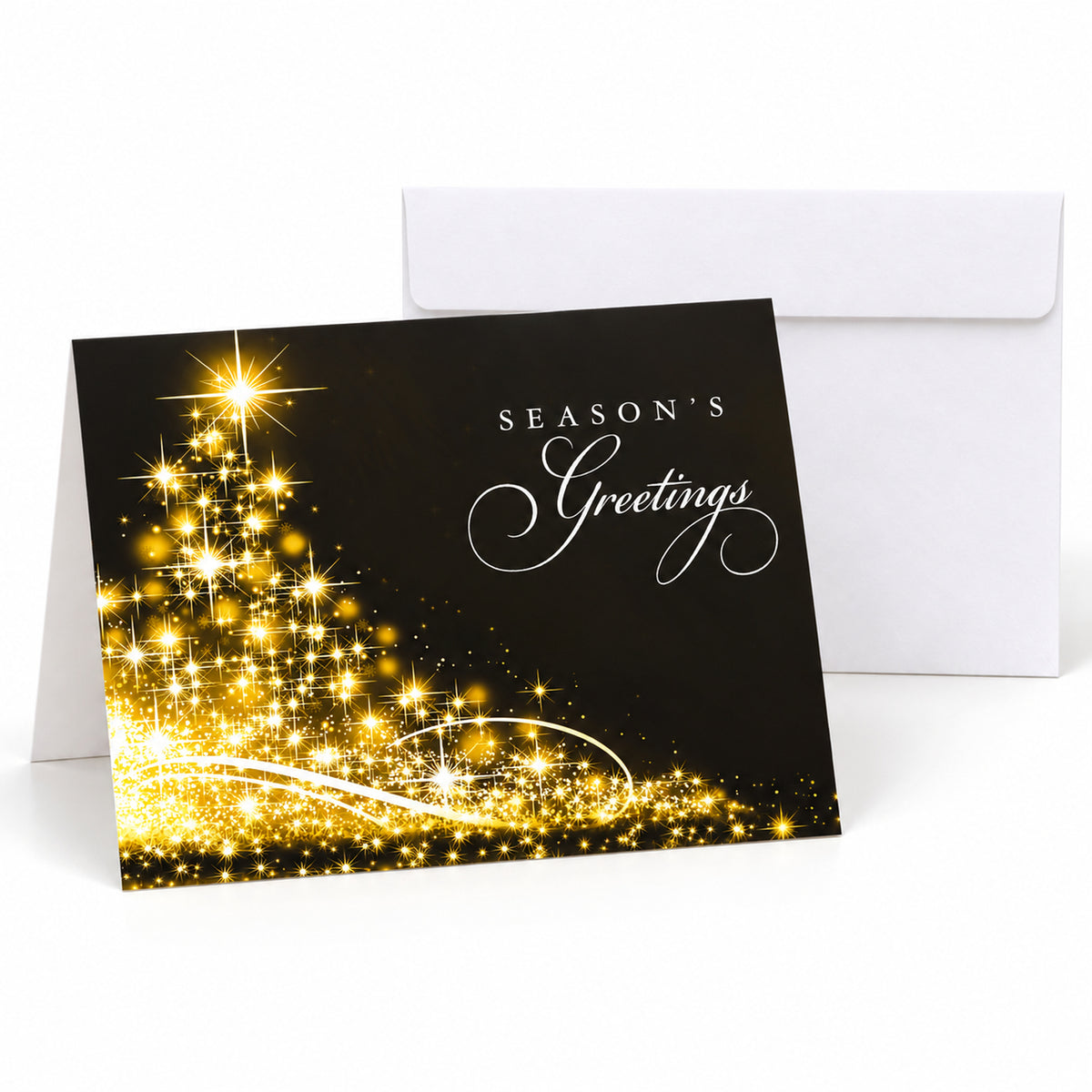 7 x 5 Foldover Card Set 80lb - Starry Tree of Gold