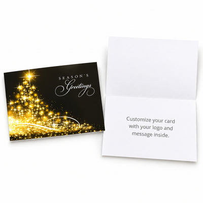 7 x 5 Foldover Card Set 80lb - Starry Tree of Gold