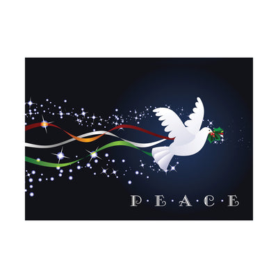 7 x 5 Foldover Card Set 80lb - Festive Dove