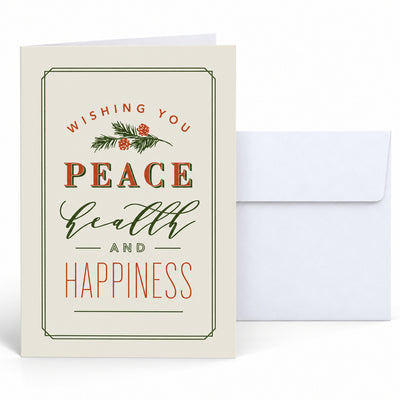 5 x 7 Foldover Card Set 80lb - Health and Happiness