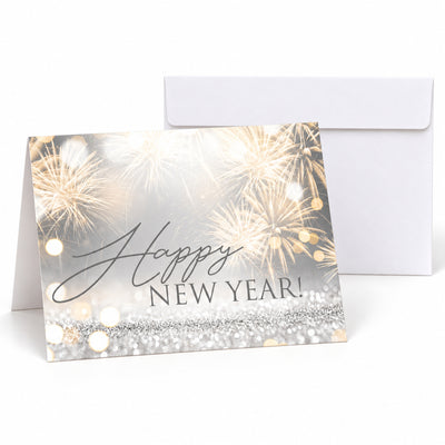 7 x 5 Foldover Card Set 80lb - New Year Sparkle