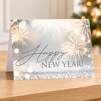 7 x 5 Foldover Card Set 80lb - New Year Sparkle