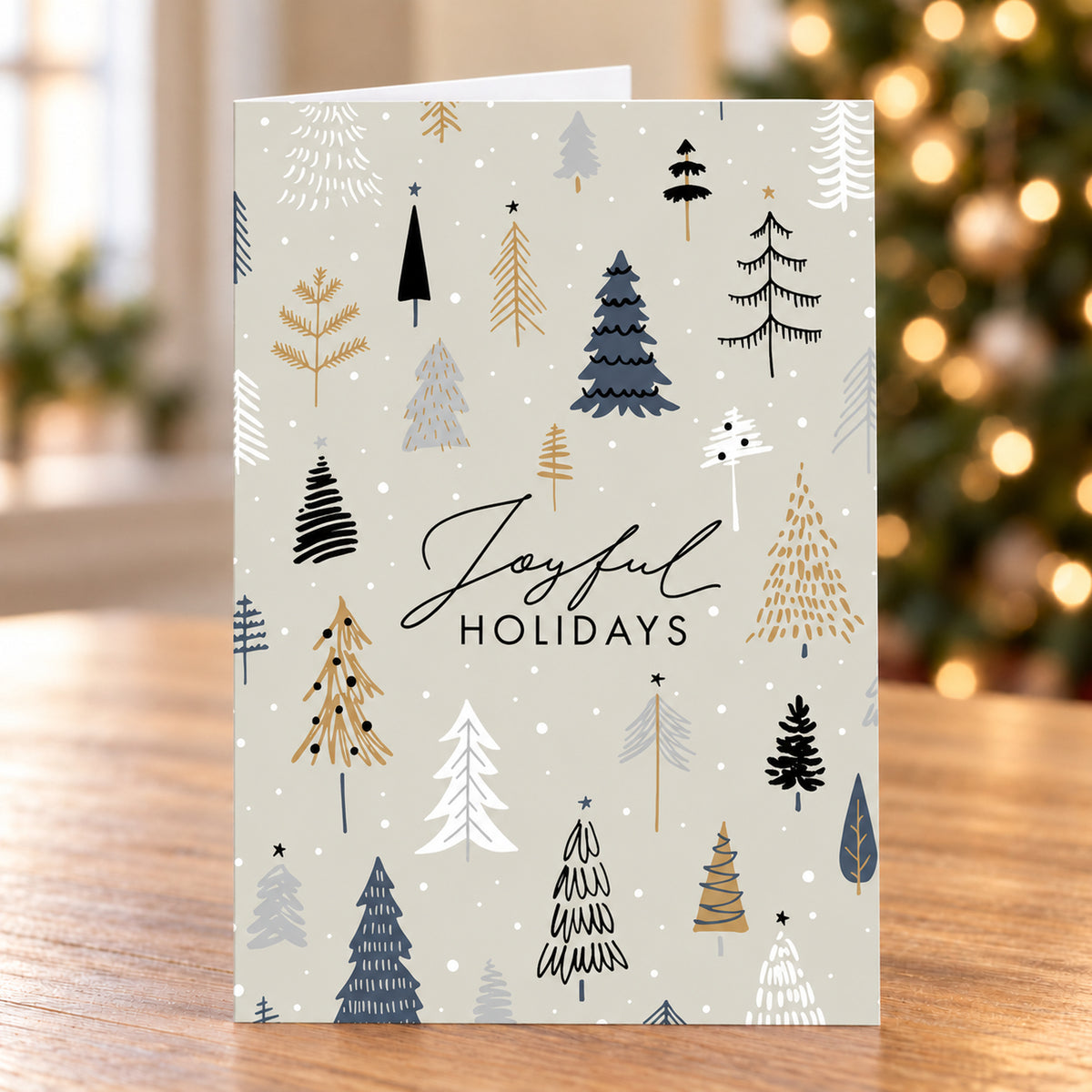 5 x 7 Foldover Card Set 80lb - Whimsical Forest