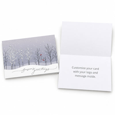 7 x 5 Foldover Card Set 80lb - Trees with Cardinals