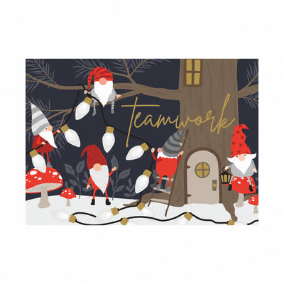 7 x 5 Foldover Card Set 80lb - Christmas Gnomes