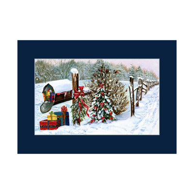 7 x 5 Foldover Card Set 80lb - Winter Mailbox