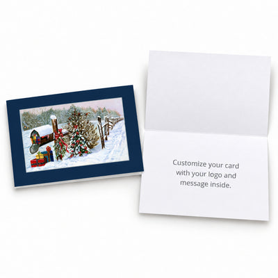 7 x 5 Foldover Card Set 80lb - Winter Mailbox