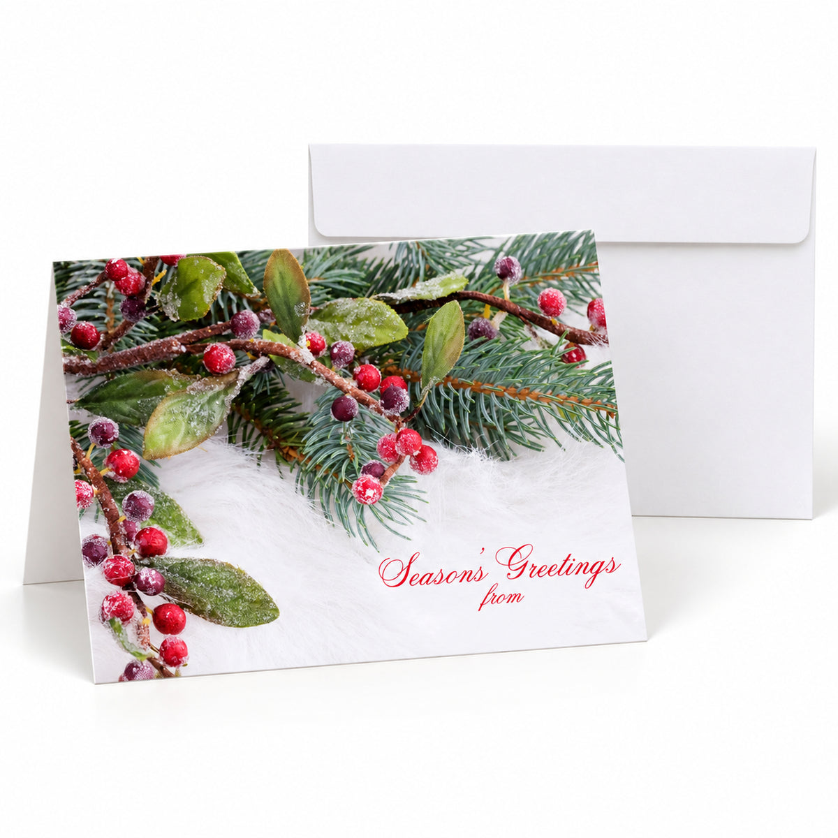 7 x 5 Foldover Card Set 80lb - Snowy Berries