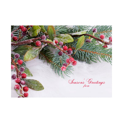 7 x 5 Foldover Card Set 80lb - Snowy Berries