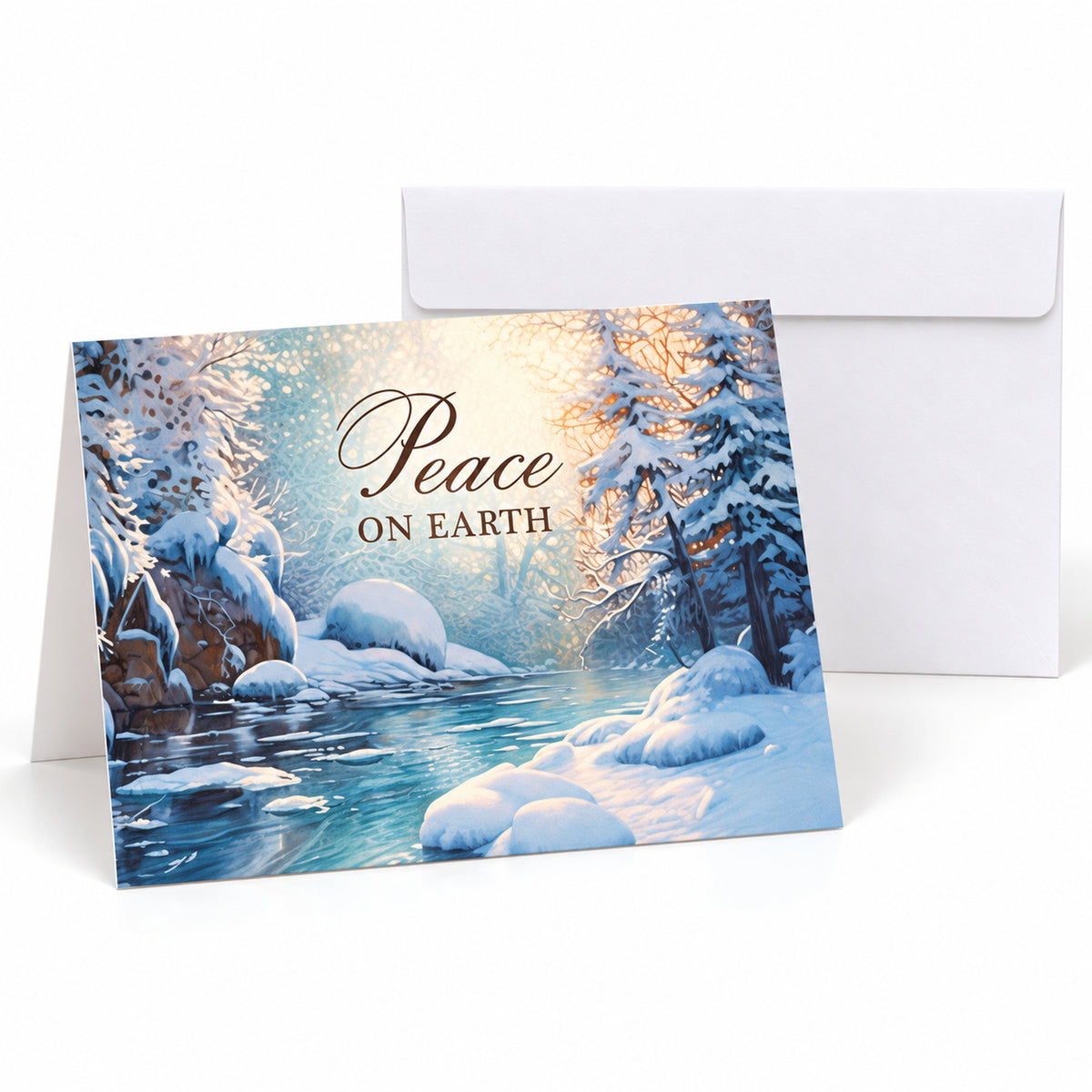7 x 5 Foldover Card Set 80lb - Winter Peace