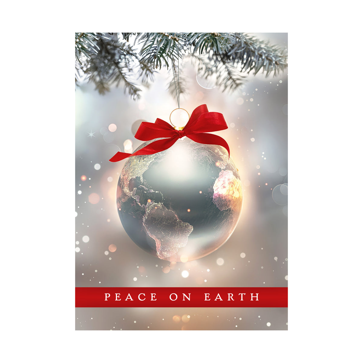 5 x 7 Foldover Card Set 80lb - Peace Globe