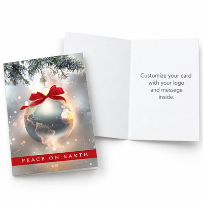5 x 7 Foldover Card Set 80lb - Peace Globe