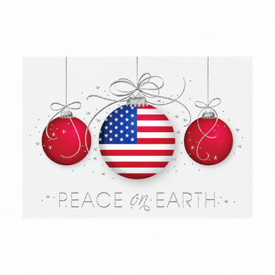 7 x 5 Foldover Card Set 80lb - Patriotic Ornaments Trio