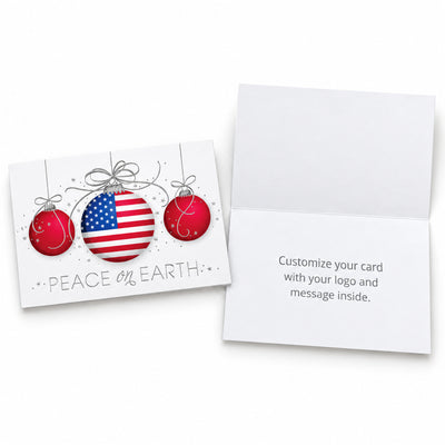 7 x 5 Foldover Card Set 80lb - Patriotic Ornaments Trio