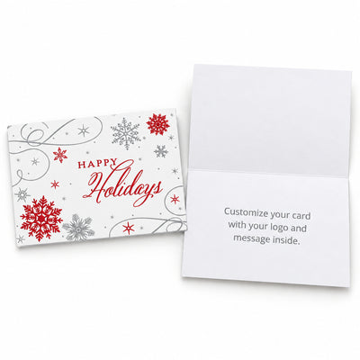 7 x 5 Foldover Card Set 80lb - Snowflake Swirls