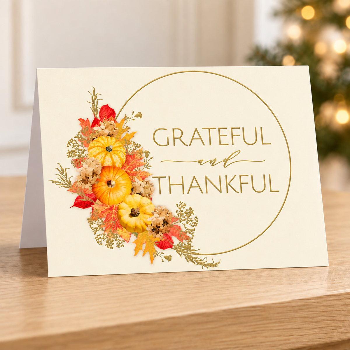 7 x 5 Foldover Card Set 80lb - Thankful Always