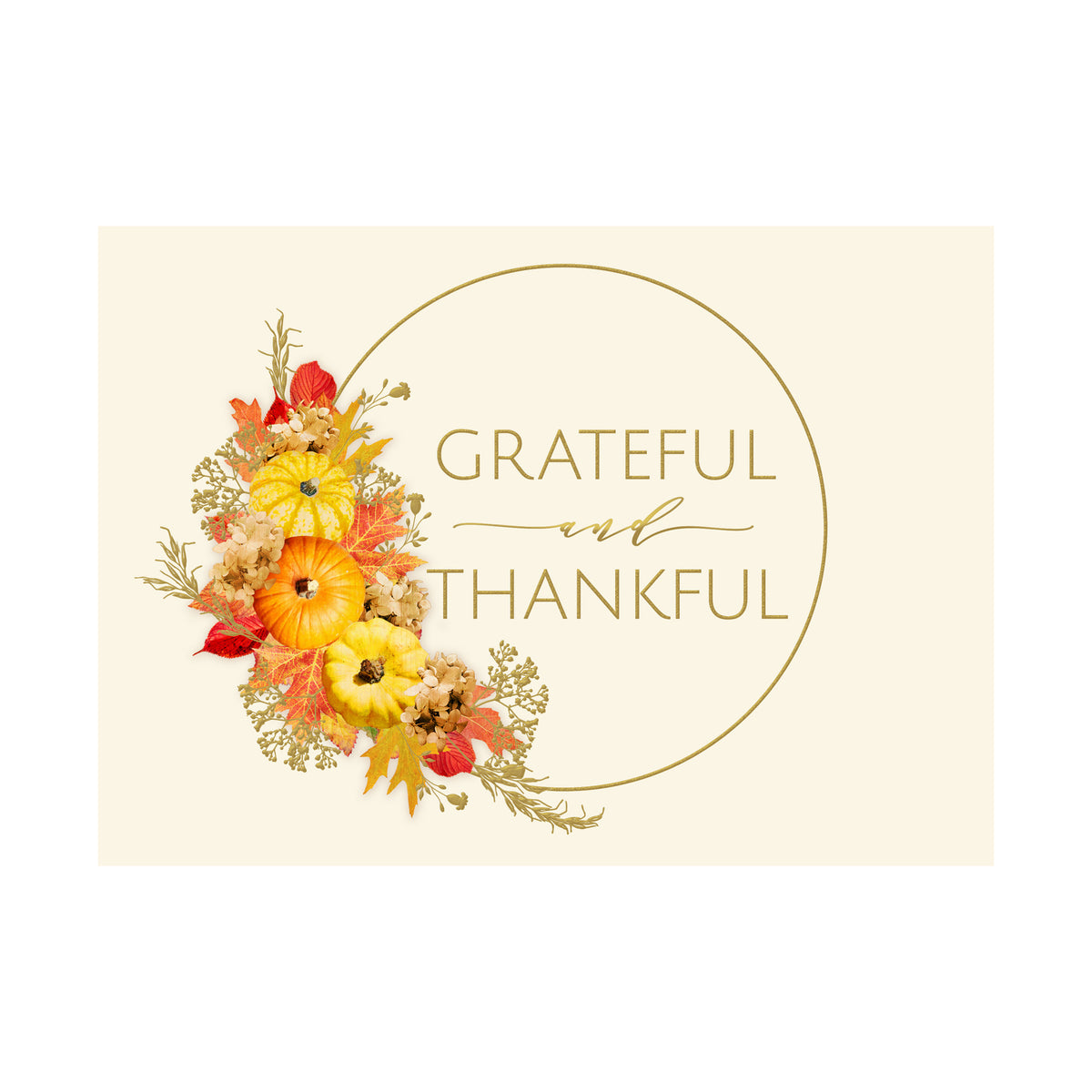 7 x 5 Foldover Card Set 80lb - Thankful Always