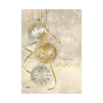 5 x 7 Foldover Card Set 80lb - Golden Baubles