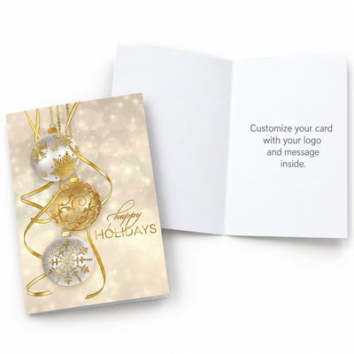 5 x 7 Foldover Card Set 80lb - Golden Baubles