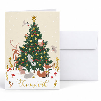 5 x 7 Foldover Card Set 80lb - Forest Holiday