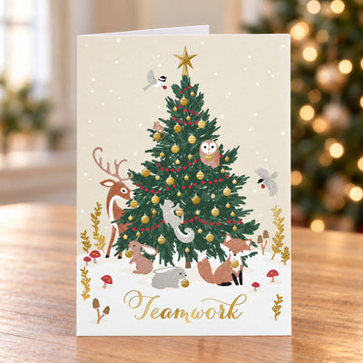5 x 7 Foldover Card Set 80lb - Forest Holiday