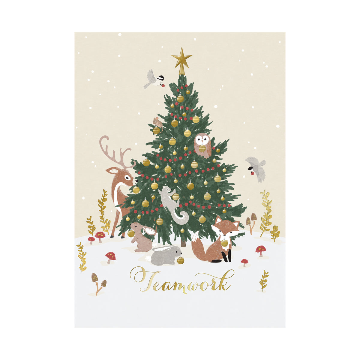 5 x 7 Foldover Card Set 80lb - Forest Holiday