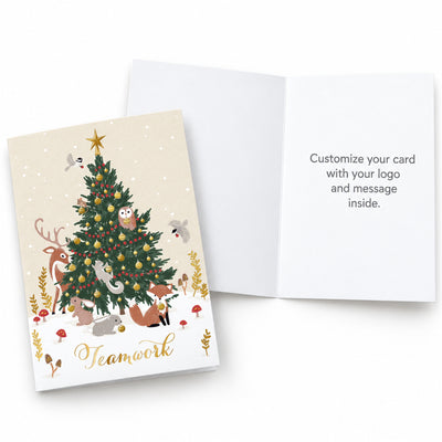 5 x 7 Foldover Card Set 80lb - Forest Holiday